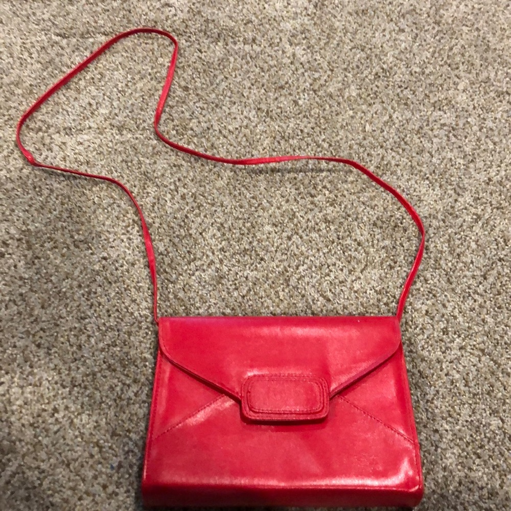 Shiny Red Cross Body/Clutch